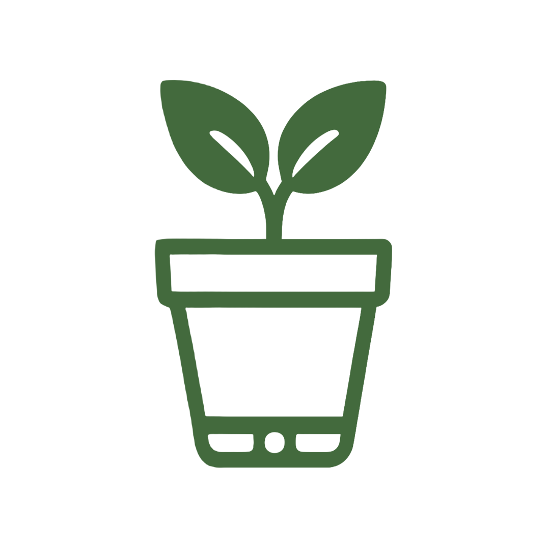 icon for selecting proper containers for indoor gardening